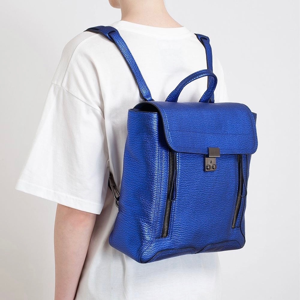 3.1 Phillip Lim Metallic Blue Pashli Backpack